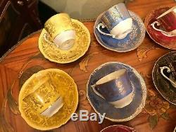 Vintage 12 Tasses 12 Soucoupes En Porcelaine Royale Epiag Set Café