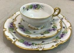 Vintage 12 pièces Hutschenreuther Gelb Tasses Soucoupes Assiettes à Dessert MMB56