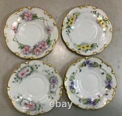 Vintage 12 pièces Hutschenreuther Gelb Tasses Soucoupes Assiettes à Dessert MMB56