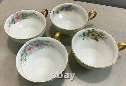 Vintage 12 pièces Hutschenreuther Gelb Tasses Soucoupes Assiettes à Dessert MMB56