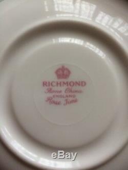 Vintage 1960 De Richmond Bone China Coffee Set Time Rose Afternoon Tea