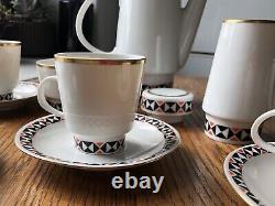 Vintage 1980 S Freiberger Porzellan Coffee Cups Set Fabriqué En Rda