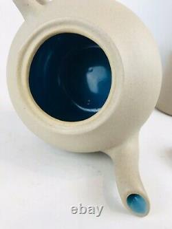 Vintage 1990's The Pigeon Forge Pottery Tennessee Sand Tea Set Coffee Cups 9pc