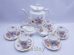 Vintage 6 Place Royal Crown Derby'posies De Café Set Mint Condition