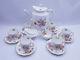 Vintage 6 Place Royal Crown Derby'posies De Café Set Mint Condition