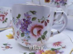 Vintage 6 Place Royal Crown Derby'posies De Café Set Mint Condition