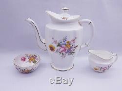 Vintage 6 Place Royal Crown Derby'posies De Café Set Mint Condition