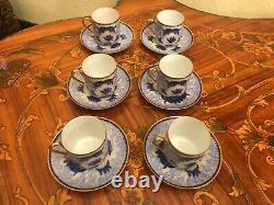 Vintage 6 Tasses 6 Soucoupes Arabia Finland Porcelain Coffee Set