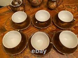 Vintage 6 Tasses 6 Soucoupes Bavière Allemande Creidlitz Porcelain Coffee Set