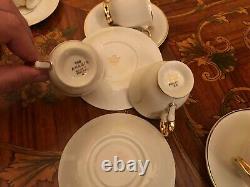 Vintage Années 1960. 10 Tasses 10 Soucoupes Arabia Finland Porcelain Coffee Tea Set