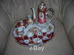 Vintage / Antique Porcelaine Gold Embossed German Kpm Tea Or Coffee Set Or Service