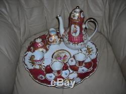 Vintage / Antique Porcelaine Gold Embossed German Kpm Tea Or Coffee Set Or Service