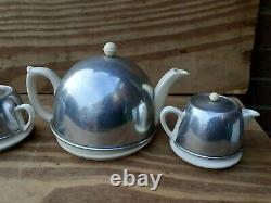 Vintage Art Déco Thé Café Lait Pots De Jug Sugar Bowl Set Rare Espace Âge 4 Articles