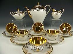 Vintage Bavaria Liane Gold Demitasse Tea Cafe Set Service Pour 6 Bavarois