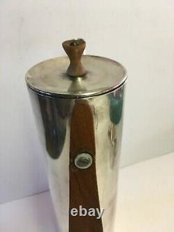 Vintage Bb Café / Tea Set Sugar Creamer Avec Poignées En Bois De Lard Estampées MCM Rare