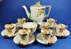 Vintage Burleigh Ware Zenith Meadowland Art Déco Ensemble De Café Pour Six