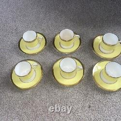 Vintage Coalport Athelone Set De Café Jaune