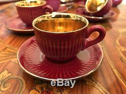 Vintage Danemark Soholm Søholm Café Jeu De 6 Et 1 Paire Supplémentaire