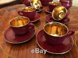 Vintage Danemark Soholm Søholm Café Jeu De 6 Et 1 Paire Supplémentaire