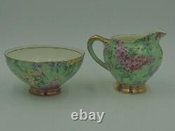 Vintage Empire Chintz Lilac Time Théière / Pot De Café Tea Set Sugar Bowl Creamer