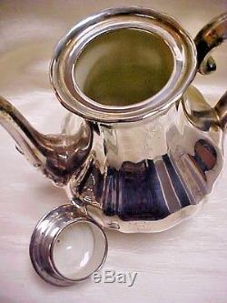 Vintage En Argent Sterling Plaqué Rosenthal Coffee Pot Sugar Creamer Set Des Années 1950