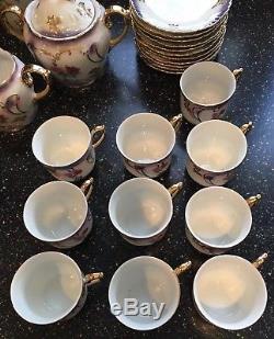 Vintage Espresso Floral Demitasse Espresso Café 26 Piece Set Allemagne Mint