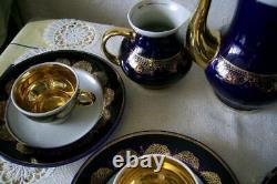 Vintage Fine Handmade De Haute Qualité Porcelaine Urss Mark Café Thé Maison 7 Set