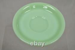 Vintage Fire King Jadeite Green Oven Ware Coffee Cup And Saucer Set De 4