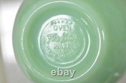 Vintage Fire King Jadeite Green Oven Ware Coffee Cup And Saucer Set De 4