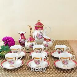 Vintage Fragonard Lustrée De Café Set, Japon