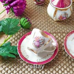 Vintage Fragonard Lustrée De Café Set, Japon