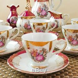 Vintage Fragonard Lustrée De Café Set, Japon