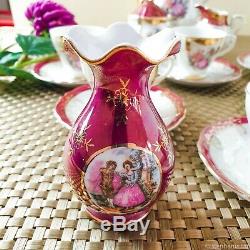 Vintage Fragonard Lustrée De Café Set, Japon