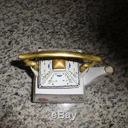 Vintage Franklin Mint Fine Porcelaine À Thé Et À Café Avec Le Sucre Et Creamer