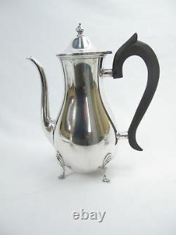 Vintage Georgian Style Sterling Silver Coffee Pot Creamer Sugar Service Ensemble De 3