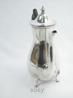 Vintage Georgian Style Sterling Silver Coffee Pot Creamer Sugar Service Ensemble De 3