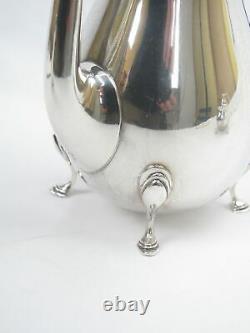 Vintage Georgian Style Sterling Silver Coffee Pot Creamer Sugar Service Ensemble De 3