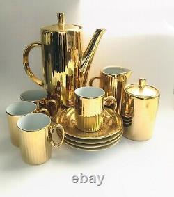 Vintage Gold Coffee Set St Kilda Westminster Chine Australie Années 1960