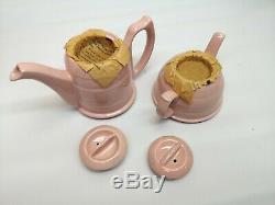 Vintage Heatmaster Kosy Tea & Coffee Set Rare Rose Glaze Superbe Non Utilisée Au Royaume-uni Made