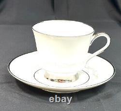 Vintage Heinrich Bavaria Platinum Arc Tea Cup Saucer Set Café 20 Pc Selb Rare