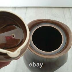 Vintage Holkham Pottery Coffee Set Owl Eyes 6 Tasses De Lait Cruche Théière À Sucre Bol
