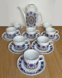 Vintage J&g Meakin Studio Boxed 15-piece Rondo Psychedelic Coffee Set C. 1970