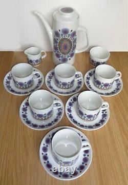 Vintage J&g Meakin Studio Boxed 15-piece Rondo Psychedelic Coffee Set C. 1970