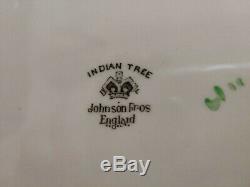 Vintage Johnson Brothers Indien Tree Diner + Café Service 6 Réglages 44pc