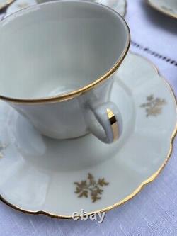Vintage Limoges Chatres Sur Cher Fine Porcelaine Tea/cafee Service 10 Set De Place
