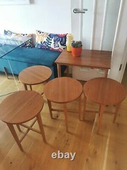 Vintage MID Century Modern Poul Hundevad 5 Tables D'appoint Nesting Coffee Set Teak