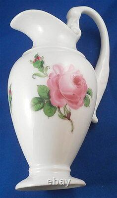 Vintage Meissen Porcelaine Rose Rose Chocolat / Café Ensemble Porzellan Service