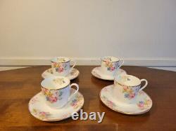 Vintage Mikasa Cae16 Rosemead Bone Chine Coffee Cup Saucer Set