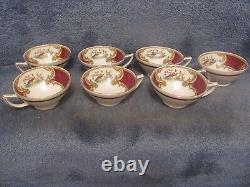 Vintage Myotts Staffordshire Chine Chelsea Bird 7 Cups And Saucers Sets
