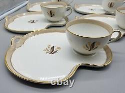 Vintage Noritake Chine Avon 5531 Flower Snack Plate Tea/cup Ensemble De 5